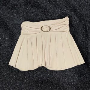 White mini mini skirt